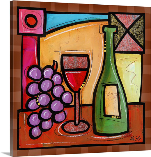"Jar célébration" par Brittish, reproduction d'art sur toile, H 20 po x l 20 po x P 1,25 po