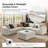 Cioffi 114"W Oversized L Shaped 6 Piece Down Blend Modular Cloud Sectional Sofa with Removable Cushion Cover-471140145