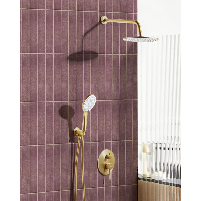Rain Shower Head, Brushed Gold