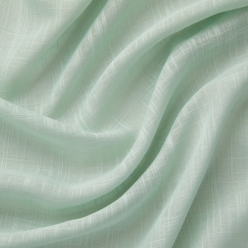 Aleksander Faux Linen Semi Sheer Grommet Curtain Pair, 54" W x 84" L, Seafoam Green