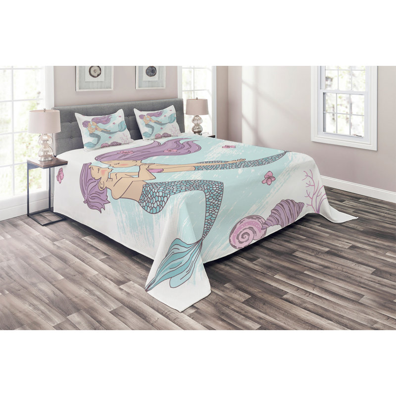 Polyester Coverlet, King Bedspread + 2 Shams