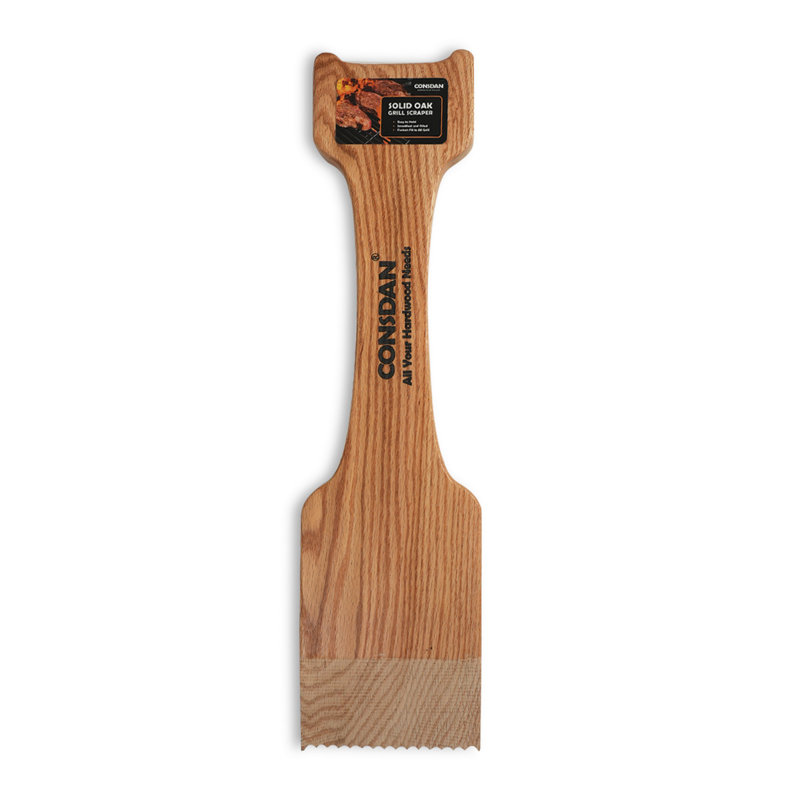 Grattoir à grillage en chêne massif CONDAN, H 19,5 po x l 5 po x P 0,75 po