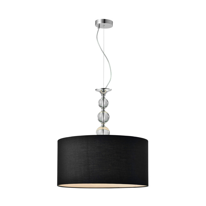 Rolland 1 - Light Chrome Single Pendant, Black