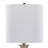 25" Contemporary Metal Table Lamp In Brushed Nickel With White Linen Shade And Built-In Usb Port From Grandview Gallery  - Set Of 2