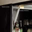 Garde-manger mince et haut en pin massif noir