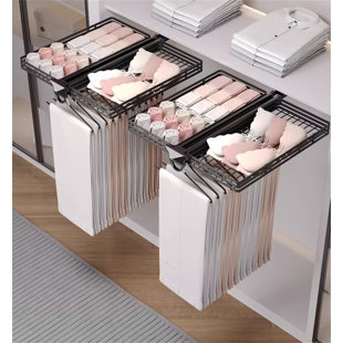 Porte-pantalons rétractable en aluminium