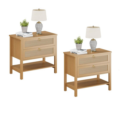 26.8cm W Manufactured Wood Bedside Table