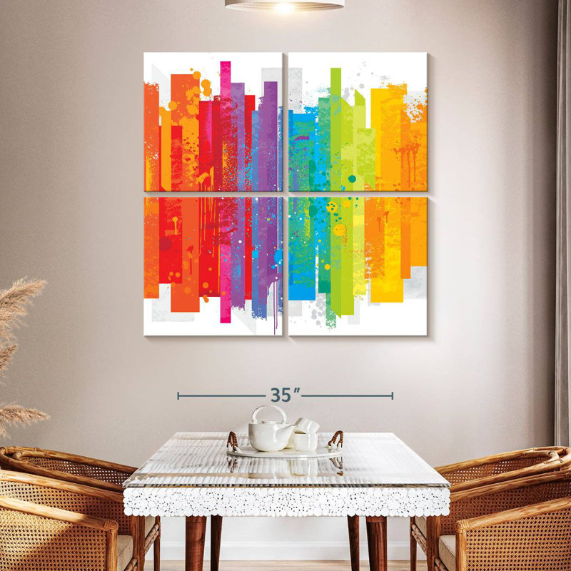 Kirara grunge abstrait arc-en-ciel