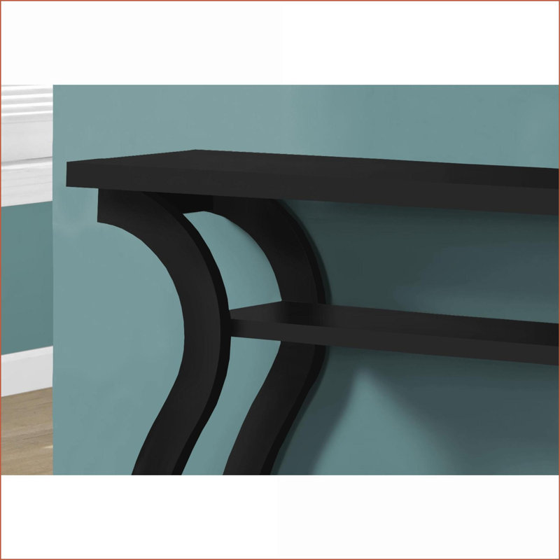 Table basse en stratifié noir, conception à trois niveaux pour le salon et amp; Chambre à coucher, peu encombrante avec beaucoup de rangement