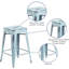 Angelinamarie 24" Industrial Style Bar Stool - Set of 4 - Modern Metal Counter Height-269330579