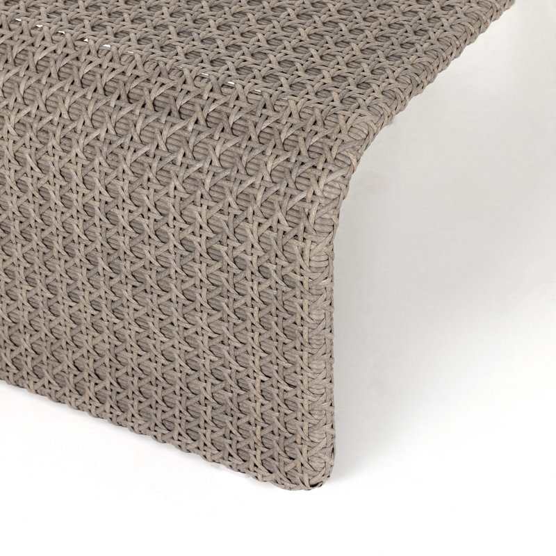 Paige Outdoor Chaise Lounge, Dark Gray