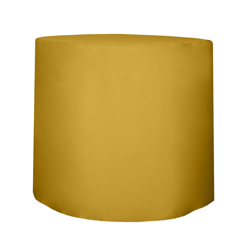 Javin Solid Color Round Tablecloth, Goldenrod, 3