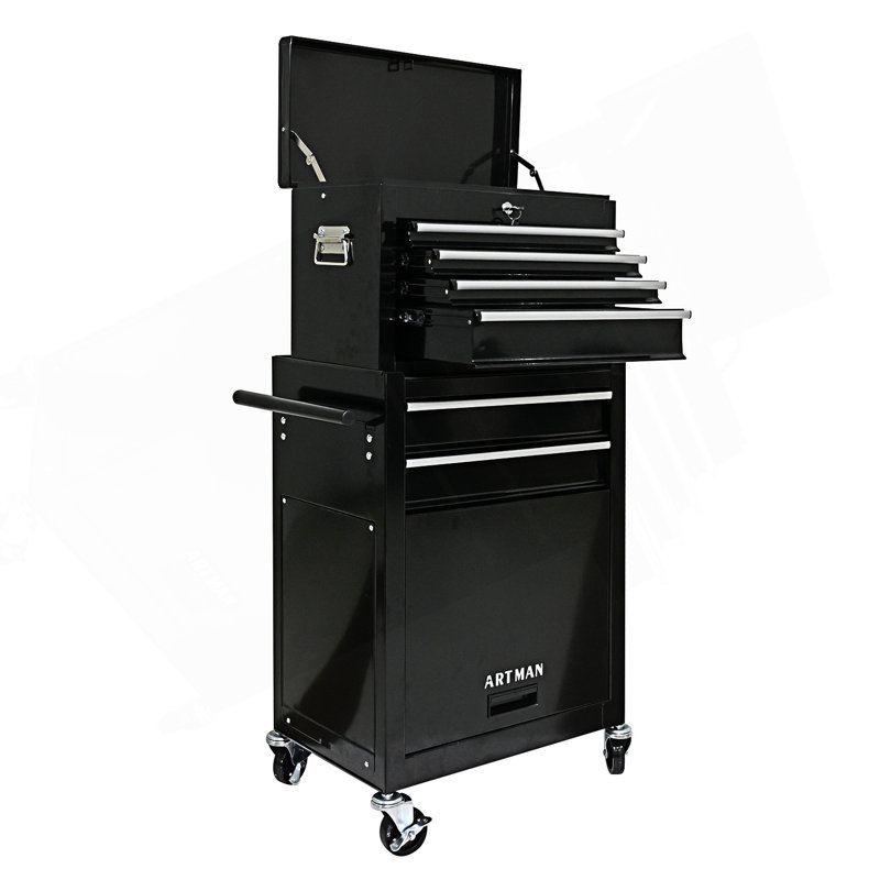 High Capacity Rolling Tool Chest With Wheels And Drawers, 6-Drawer Tool Storage Cabinet, Entryway Cabinet