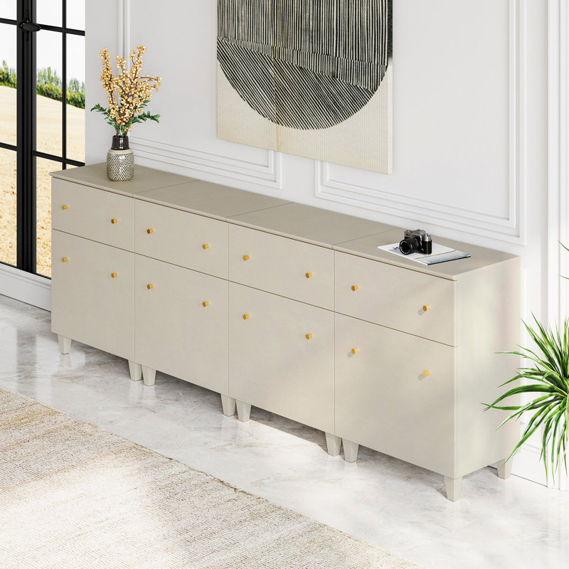 Cabriano 94.4'' W 4 - Drawer Dresser, Beige