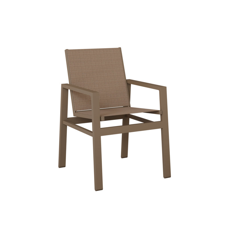 Chaise de salle à manger Ohlson, Tweed taupe, Argile d'aluminium