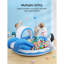 Centre de jeu gonflable, piscine pour enfants avec glissade pour enfants, arroseur, thème glace et neige avec poupées gonflables, installation facile pour le jardin, la cour arrière, utilisation intérieure