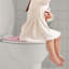 Siège de toilette commercial avec formation intégrée pour la propreté des tout-petits - 2 en 1 pour adultes et enfants, fermeture lente, sans oscillation, PP durable, facile à installer, rond 17 po, housse pour mère et enfant, rose-125827764