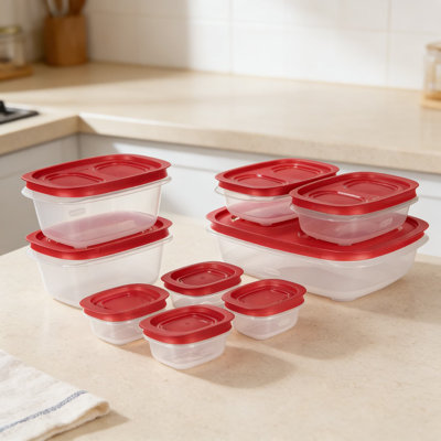 18-Piece Food Storage Container Set With Lids | 9 Assorted Sizes For Kitchen Pantry & Refrigerator Organization | Stackable, Durable