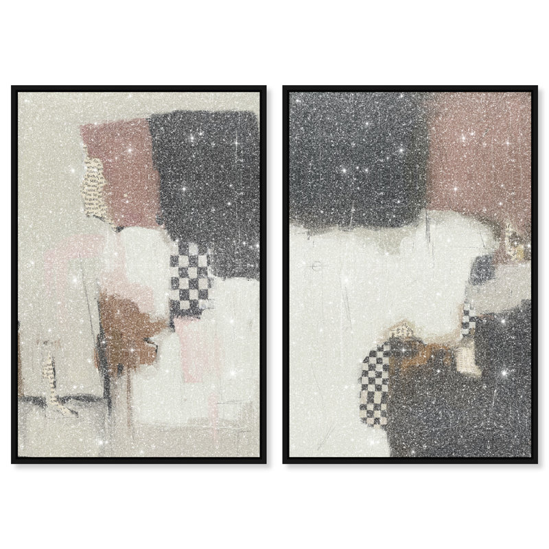 Longing Set Abstract Canvas Print by Oliver Gal, Black Frame, 10 x 15, 17"H x 25"W, Black Floater Frame