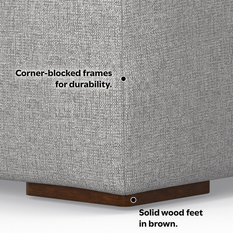 Rex 88" Upholstered Modular Sofa and Ottoman