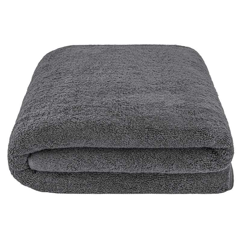 Darcelle 100% Cotton 40 x 80 Oversized Bath Towel Sheet, Grey