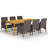 Latitude Run® 7 Piece Patio Dining Set Black-1371730659-1371730660