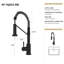 Robinet de cuisine à poignée simple 19 po en noir mat - Acier inoxydable 304 pour une poignée de salle de bain à domicile, utilisation à long terme-958994505
