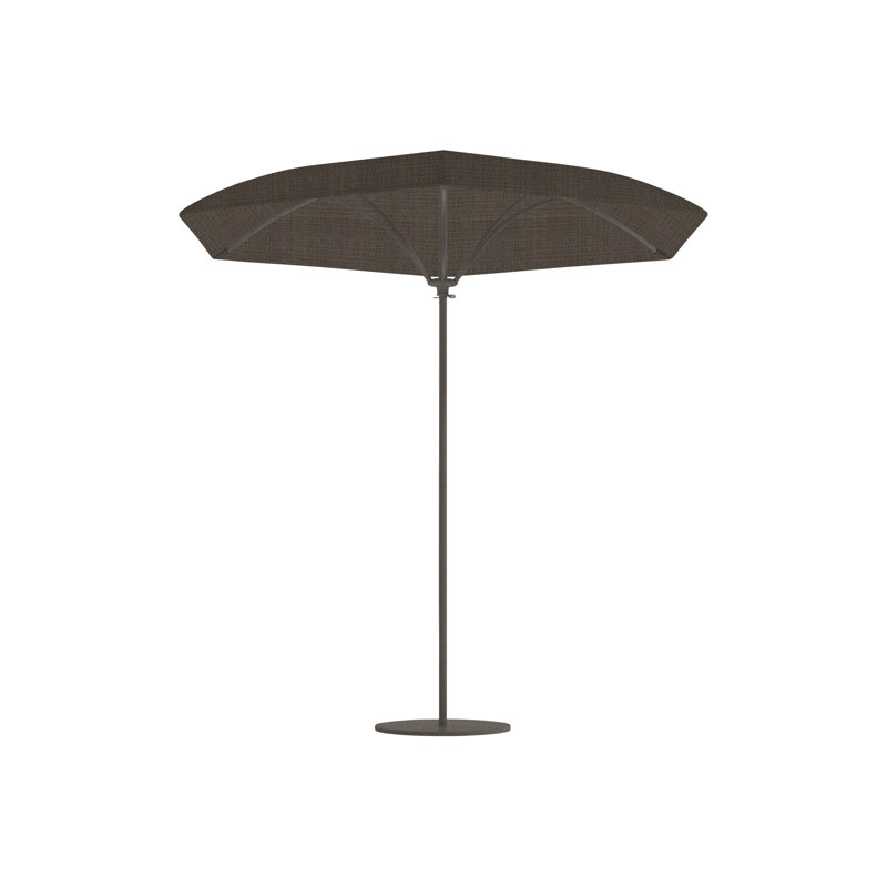 Parasol de marché Trace 9 pi 2 po, Ouverture manuelle, Graphite, Mia II