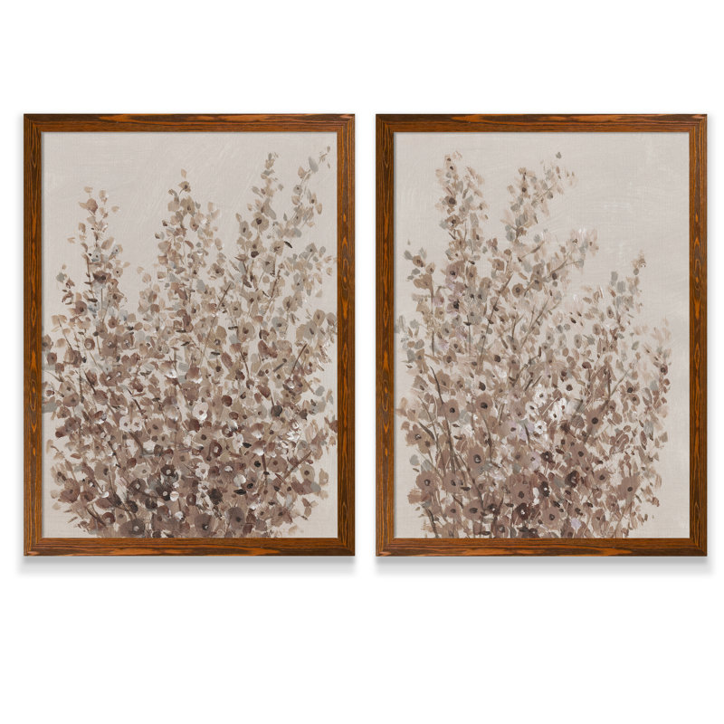 «Rustic Wildflowers I» par Vincent Van Gogh - ensemble de 2 reproductions d'art encadrées, H 20 po x l 16 po, Toile encadrée