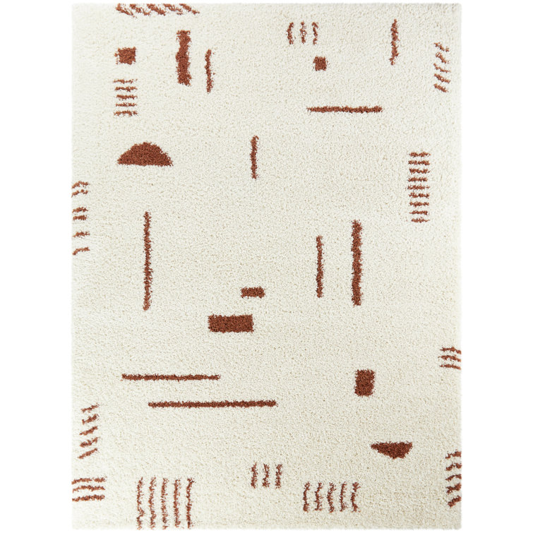Tapis géométrique à poils longs Morin