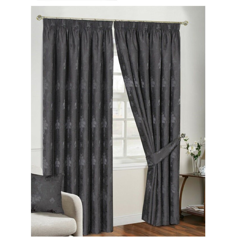 Virgina Sheer Curtain, 168 W x 183 D cm, Grey Silver