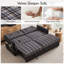 Canapé-lit convertible en velours de 177 cm (69,7 po), canapé-lit 3 en 1 avec pouf et rangement, futon d'angle multifonctionnel avec ports de chargement USB pour petits espaces de salon-1552313283