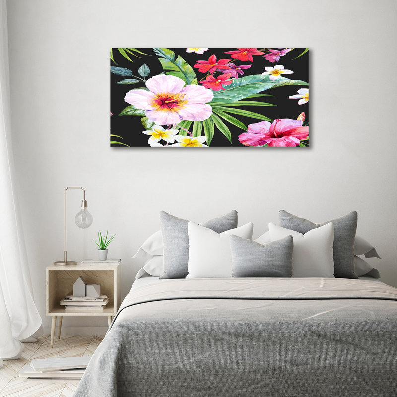 Hawaiian Flowers - No Frame Print, Canvas, 70cm H x 140cm W