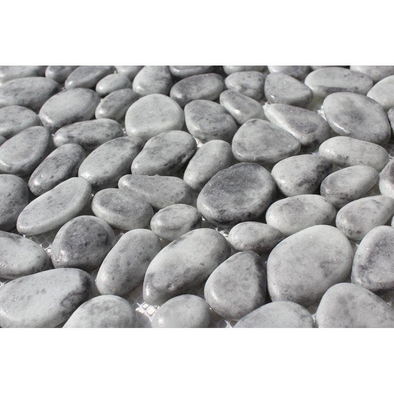 12" x 12" Glass Rock Wall Tile, Gray