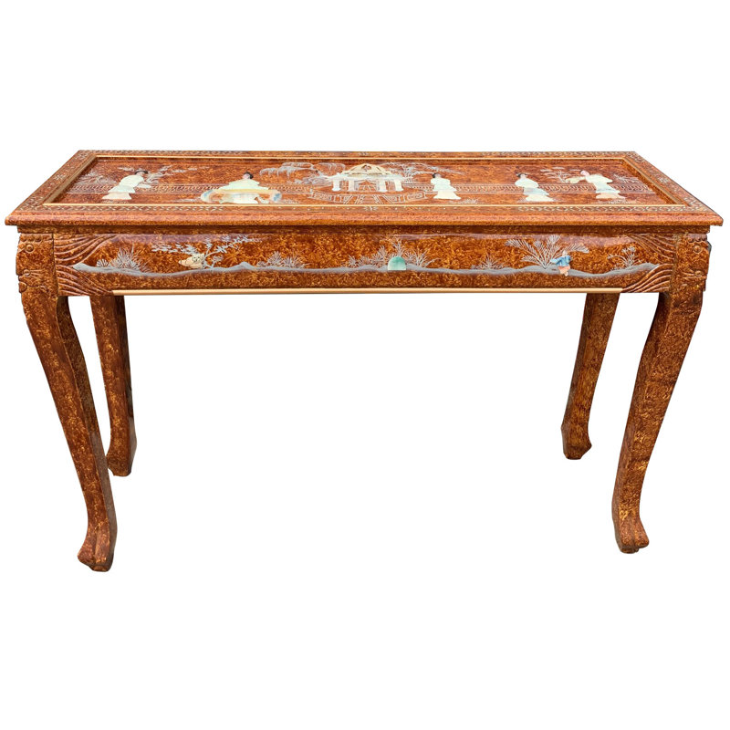 Oriental Dragon Claw Console Table French Brown