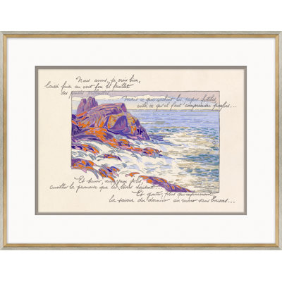 Peinture sur cadre rocheux - Côte de France 1