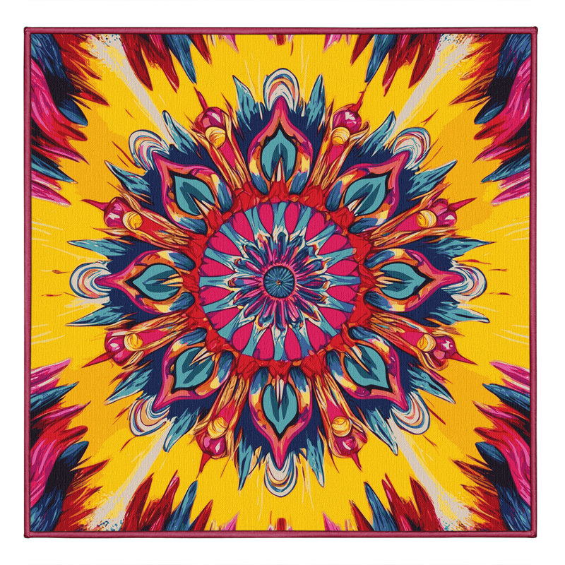 Tapis couleur Cascade, Carré 3 pi