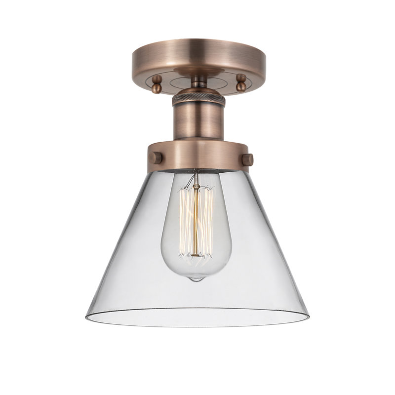 Plafonnier semi-encastré 1 lumière Cone, Clair