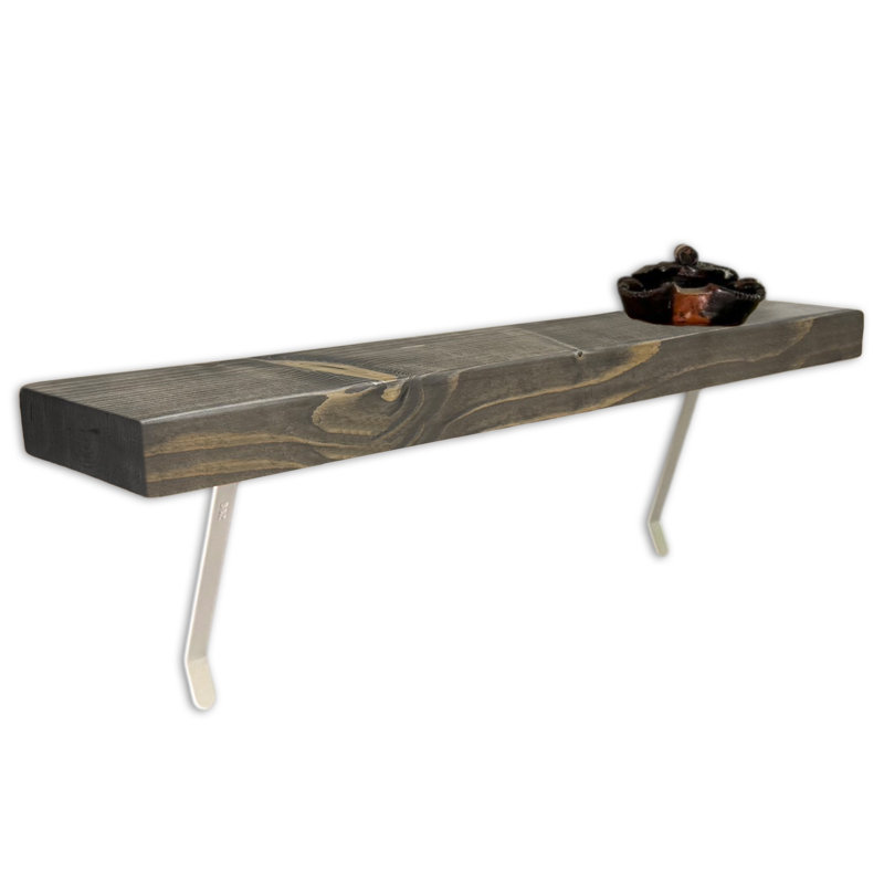 Wood Radiator Shelf with Reclaimed Wood, 4.5cm H x 100cm W x 22cm D, Driftwood