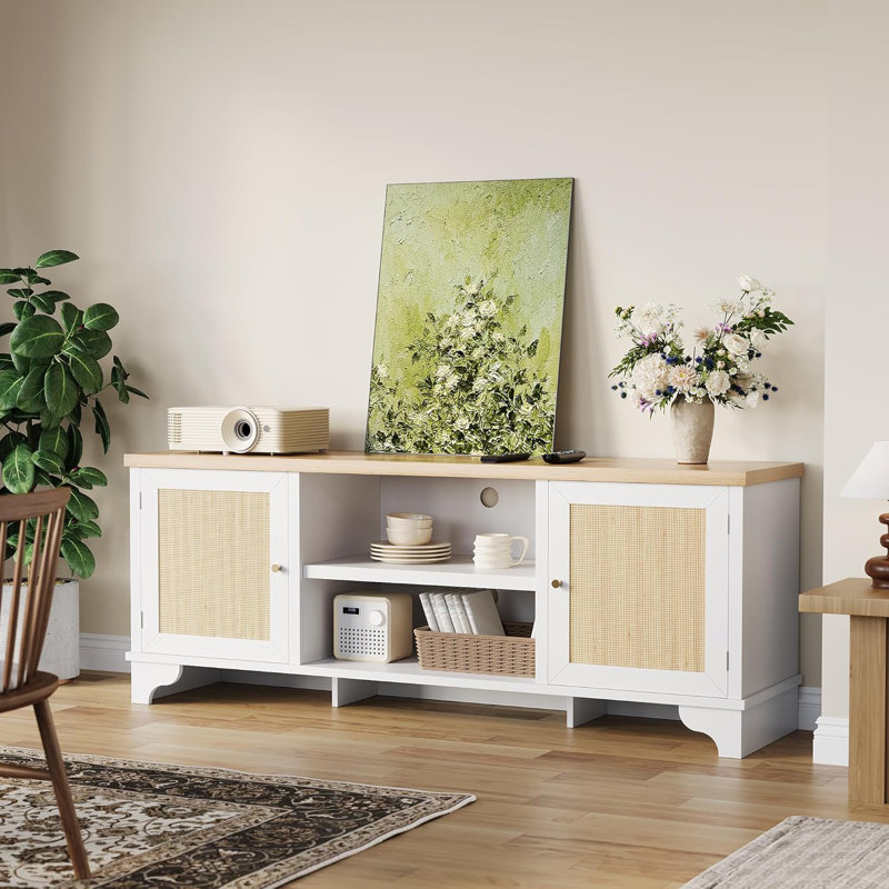 Unfinished TV Stand for TVs up to 65", White