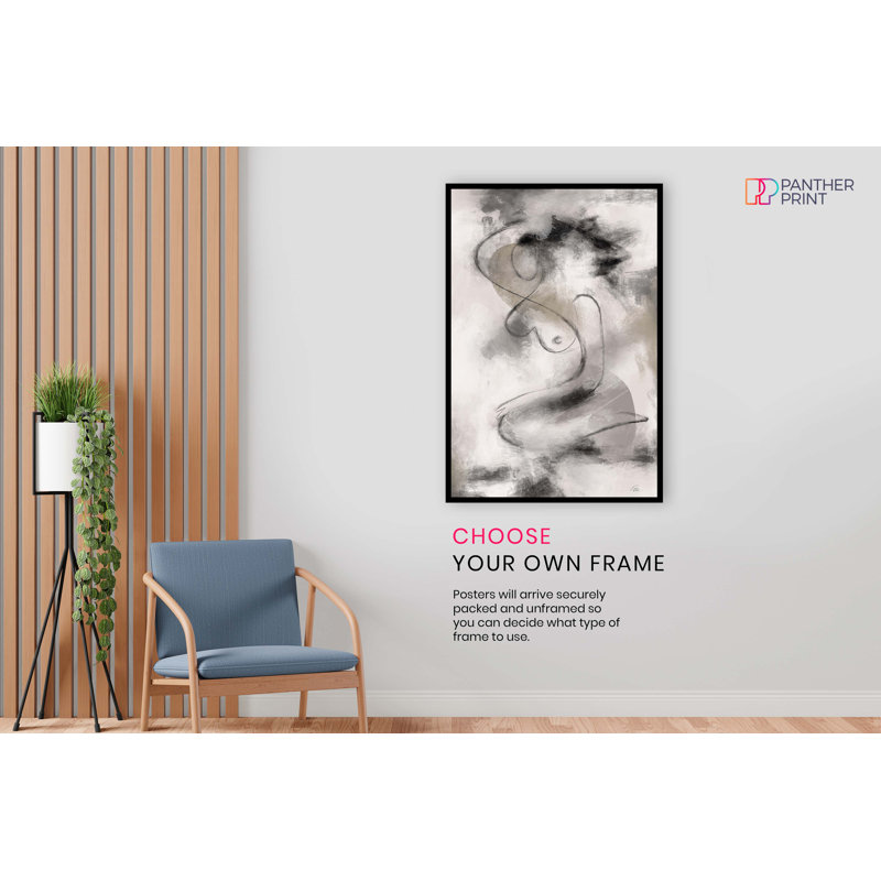 Panther Print Fine Art Prints Woman Nude Art Abstract Painting Artistic Unframed Poster, Pictures For Home Walls, Bedroom, Living Room & Bathroom Decor - No Frame Print