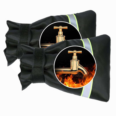 Outdoor Reflective Faucet Cover Socks for Winter Freeze Protection, 5.5"" x 7.1"", Set of 2 -  Luxtrada, 1-H568G * 2