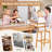 Counter Stool with Solid Wood Frame
