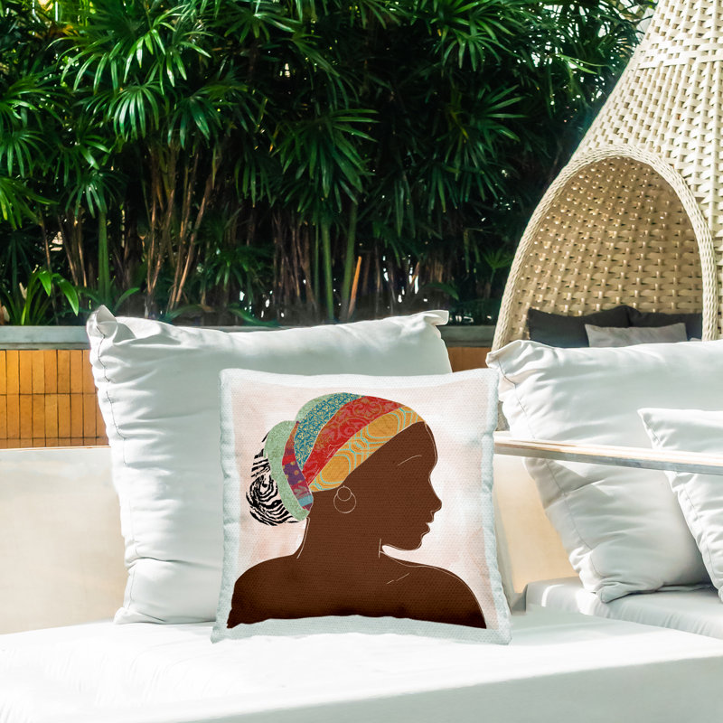 Magnifique coussin d'extérieur à imprimé africain par Carol Robinson