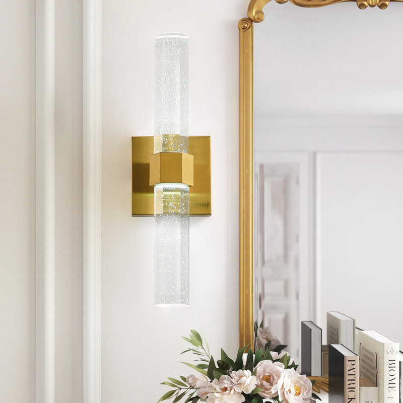 1-Copper colored dimmable LED wall light