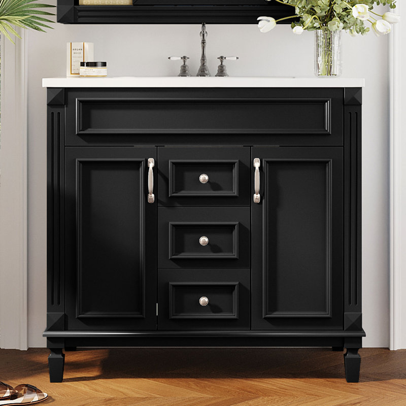 Meuble-lavabo simple 36 po avec lavabo en céramique