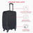 (20+24) Two-Piece Suitcase Suitcase Set Oxford Trolley Case Without Password Lock Universal Wheel BLACK