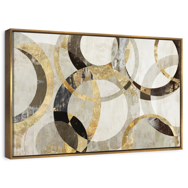Overlaps, Floating Frame Gold, 40" X 27"