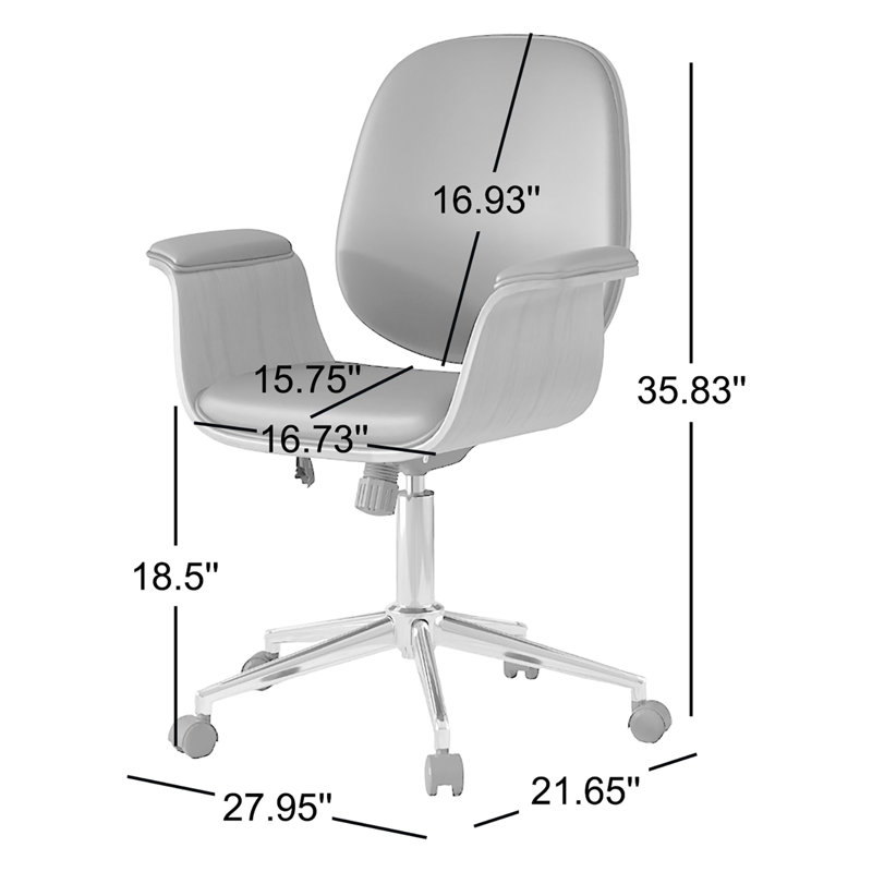 Chaise de bureau Forsythe, Brun