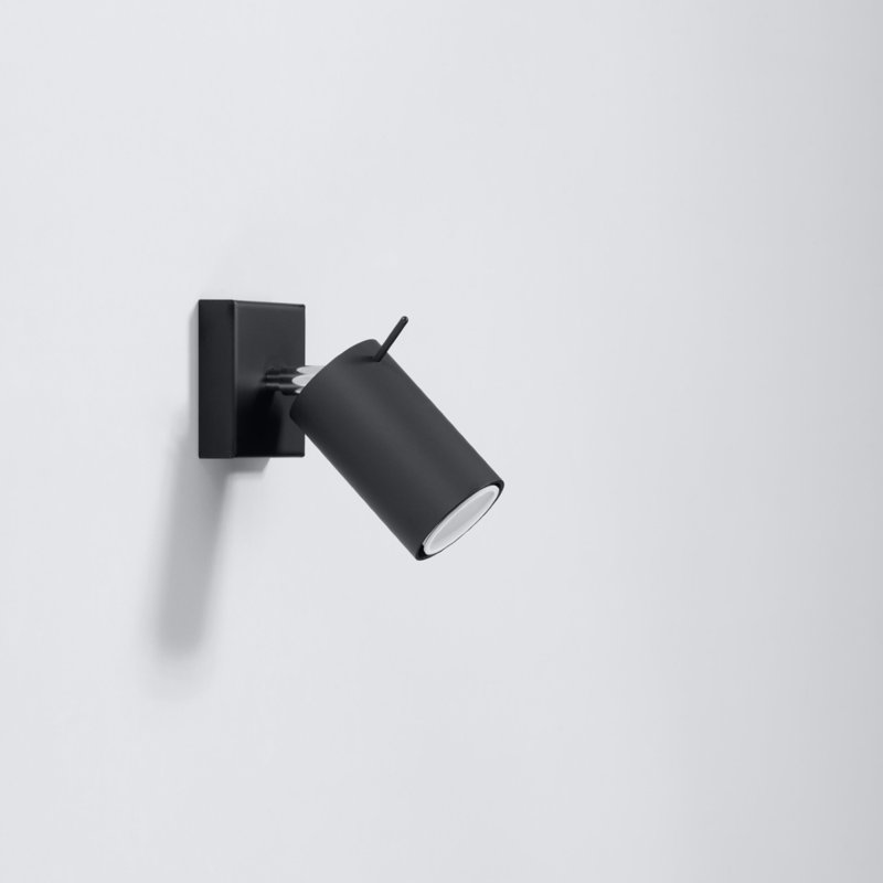 Ring Wall Spotlight, 1 Light, Black